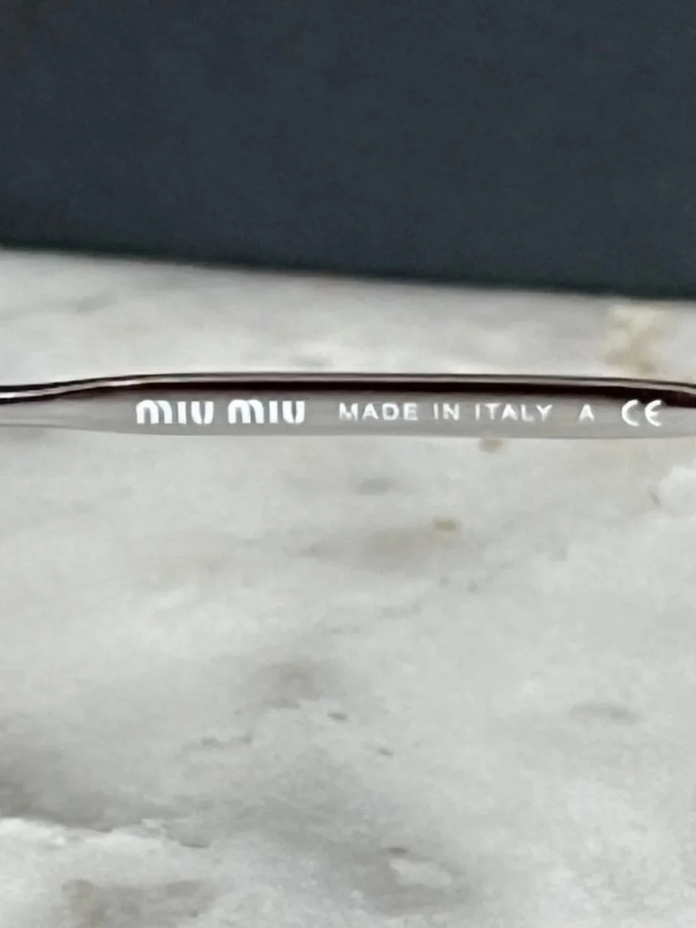 Miu Miu CORE COLLECTION MU58US Oval Sunglasses | 1344R2-OPAL AZURE - Picture 8 of 12